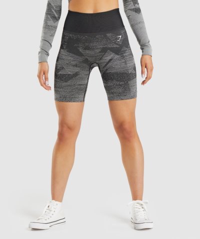 Black Women's Gymshark Adapt Ombre Seamless Shorts | CA9876-371