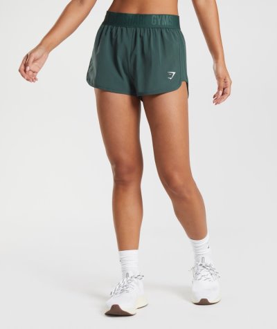 Green Women's Gymshark Training Loose Fit Shorts | CA3579-573