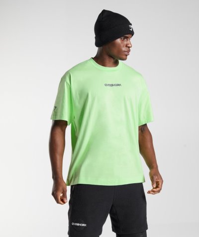Light Mint Men's Gymshark Vibes T Shirts | CA2022-655