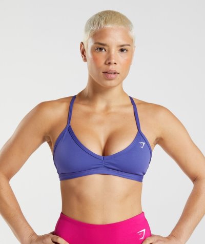 Purple Women's Gymshark Minimal Sports Bra | CA4056-048