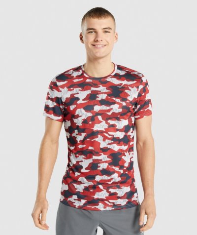Red Men's Gymshark Arrival T Shirts | CA3133-901