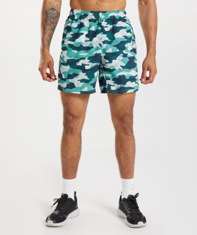Turquoise Men's Gymshark Arrival 7" Shorts | CA6307-375