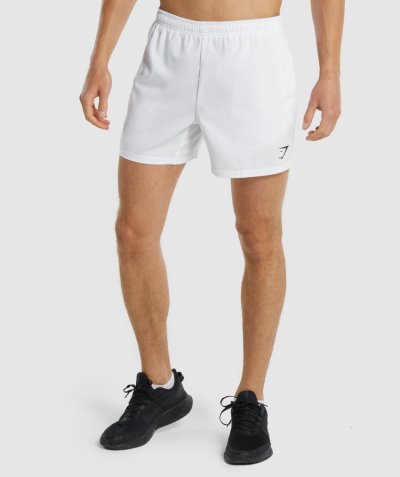 White Men's Gymshark Arrival 5" Shorts | CA7822-223