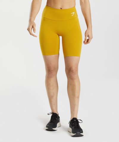 Yellow Women's Gymshark Training Cycling Shorts | CA2982-480