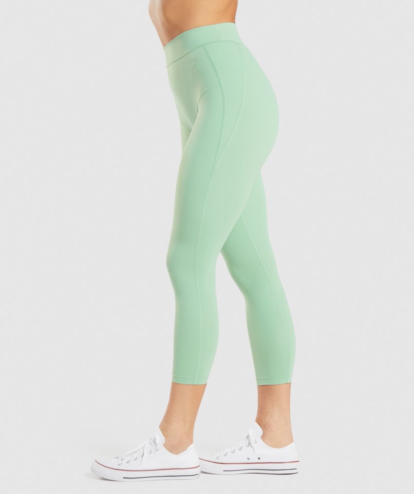 Green Juice Women's Gymshark KK Fit 7/8 Leggings | CA6700-801