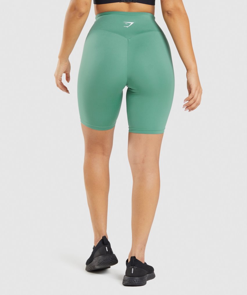 Green Women's Gymshark Training Cycling Shorts | CA2876-238