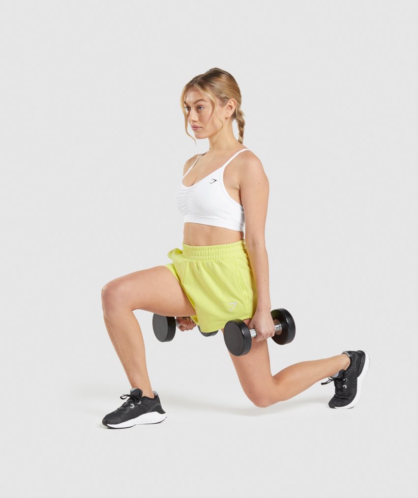 Green Women's Gymshark Training Sweat Shorts | CA6667-235