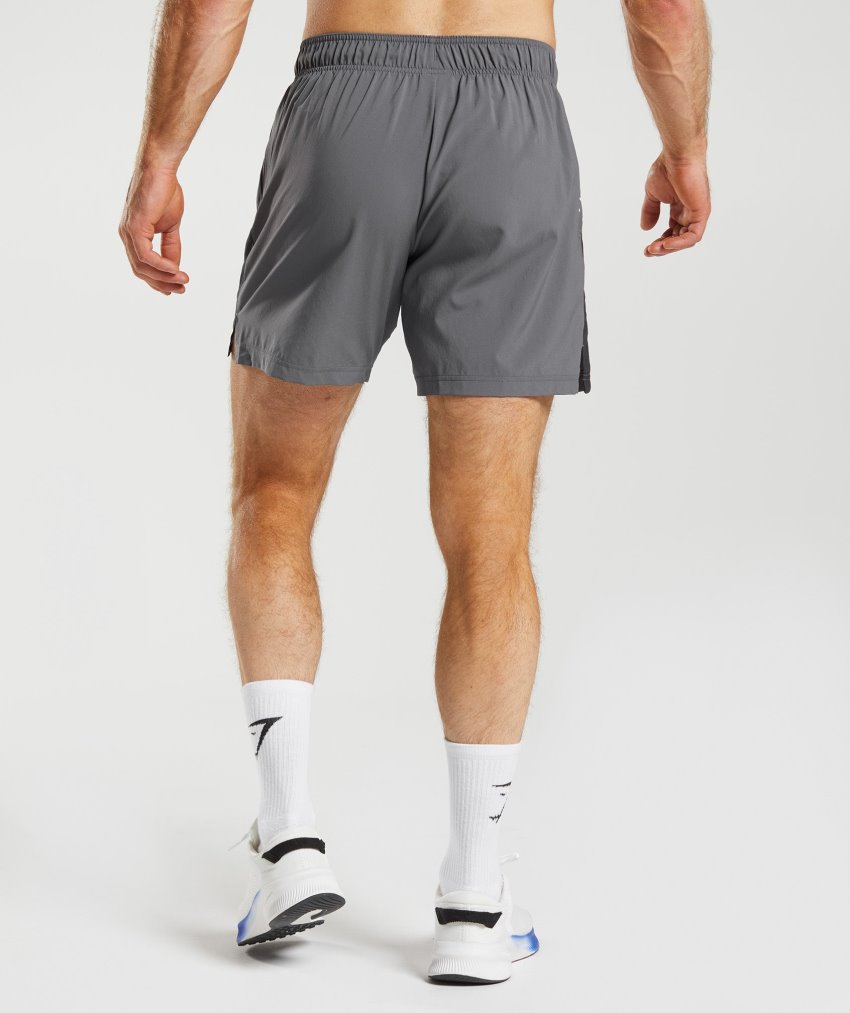 Grey / Black Men's Gymshark Sport Shorts | CA0281-877
