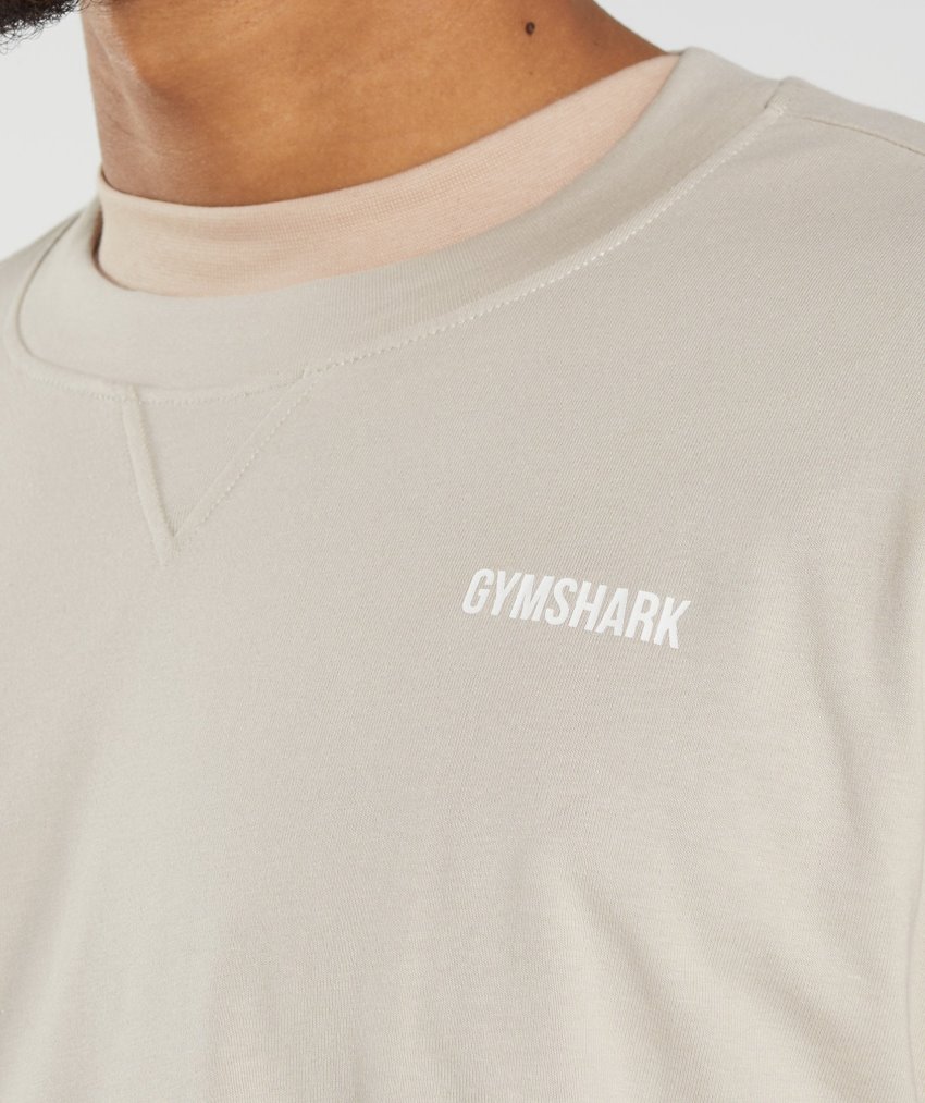 Grey Men's Gymshark Rest Day Sweats Long Sleeve T Shirts | CA5021-935