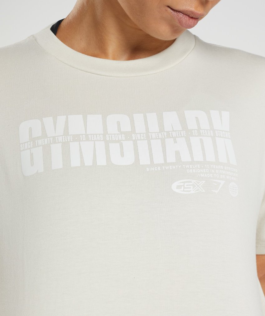 Grey Women's Gymshark GS10 Year Midi Tops | CA9235-355