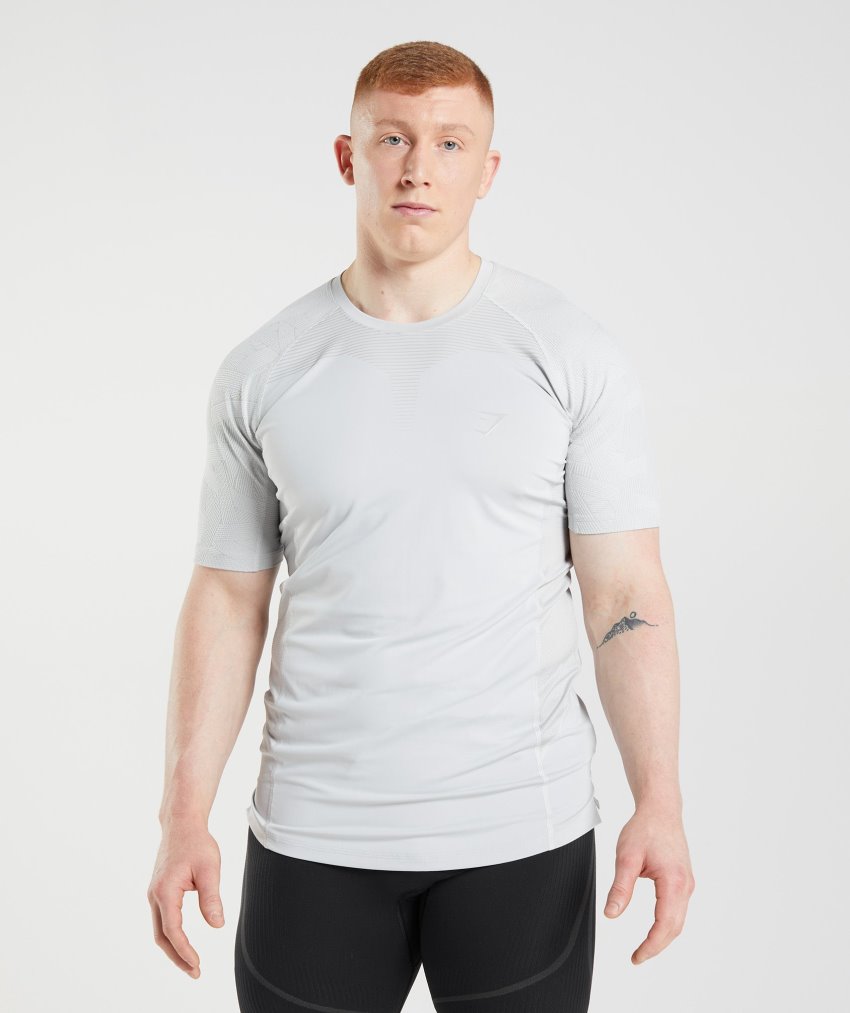 Light Grey Men\'s Gymshark 315 T Shirts | CA8746-796