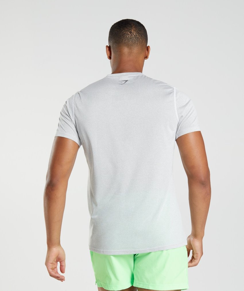 White / Grey Men's Gymshark Sport T Shirts | CA3194-984