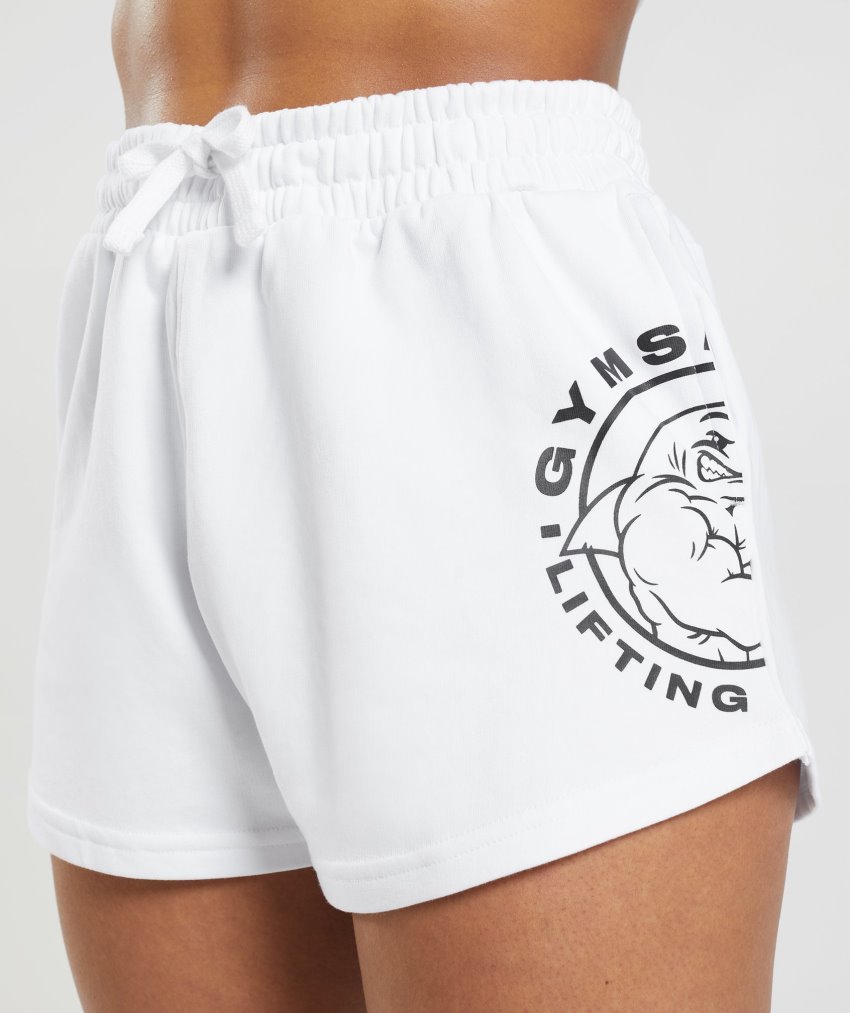 White Women's Gymshark Legacy Shorts | CA2413-060